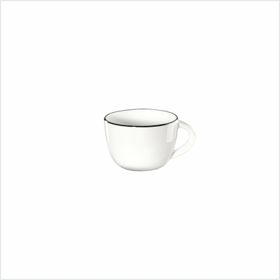 a table ligne noire - Kaffee Tasse - 9cm - schräg